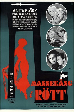 Mannek&auml;ng i r&ouml;tt - Swedish Movie Poster (thumbnail)