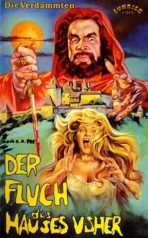 The Fall of the House of Usher - German VHS movie cover (thumbnail)