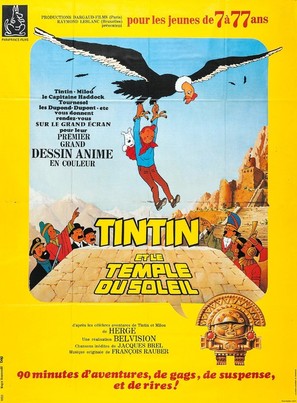 Tintin et le temple du soleil - French Movie Poster (thumbnail)