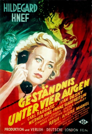 Gest&auml;ndnis unter vier Augen - German Movie Poster (thumbnail)