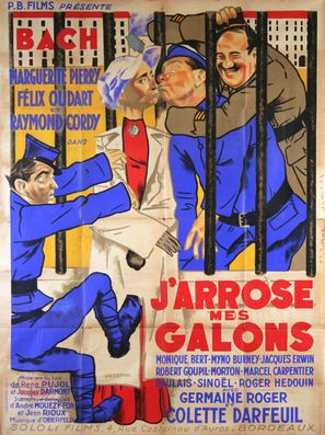 J&#039;arrose mes galons - French Movie Poster (thumbnail)