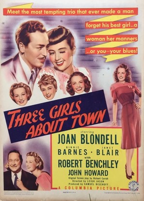 Three Girls About Town - Movie Poster (thumbnail)