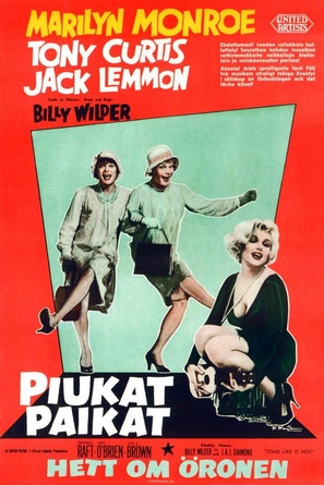 Some Like It Hot - Danish Movie Poster (thumbnail)