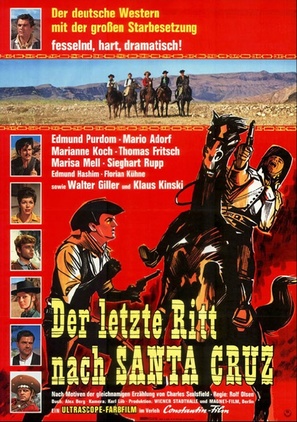 Der letzte Ritt nach Santa Cruz - German Movie Poster (thumbnail)