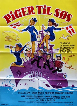 Piger til s&oslash;s - Danish Movie Poster (thumbnail)