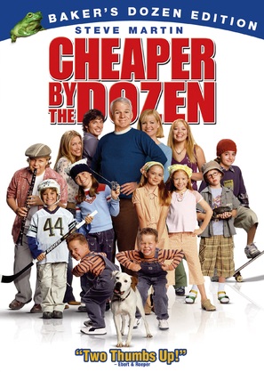 Cheaper by the Dozen - DVD movie cover (thumbnail)