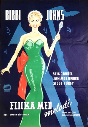 Flicka med melodi - Swedish Movie Poster (thumbnail)