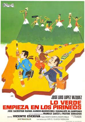 Lo verde empieza en los Pirineos - Spanish Movie Poster (thumbnail)