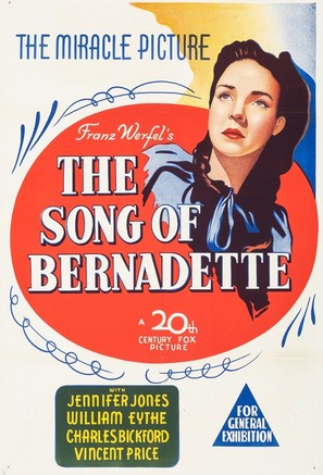 The Song of Bernadette - Australian Movie Poster (thumbnail)