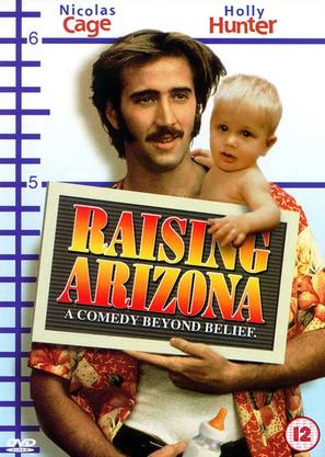 Raising Arizona - British DVD movie cover (thumbnail)