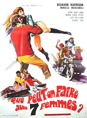 Si pu&ograve; fare molto con 7 donne - French Movie Poster (thumbnail)
