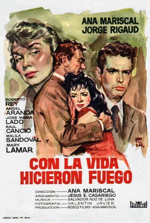 Con la vida hicieron fuego - Spanish Movie Poster (thumbnail)
