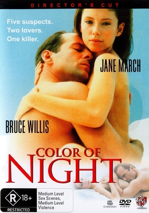 Color of Night - Australian DVD movie cover (thumbnail)