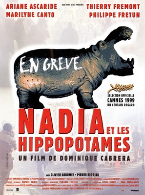 Nadia et les hippopotames - French poster (thumbnail)
