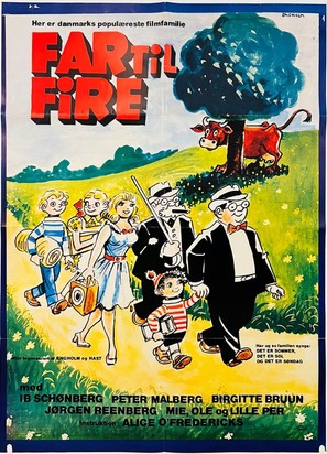 Far til fire - Danish Movie Poster (thumbnail)