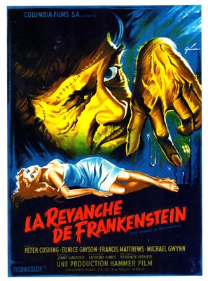 The Revenge of Frankenstein - French Movie Poster (thumbnail)