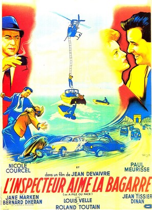 L&#039;inspecteur aime la bagarre - French Movie Poster (thumbnail)