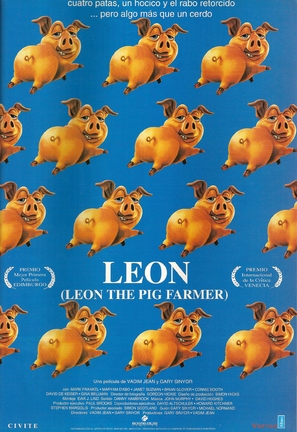 Leon the Pig Farmer - Spanish Movie Poster (thumbnail)
