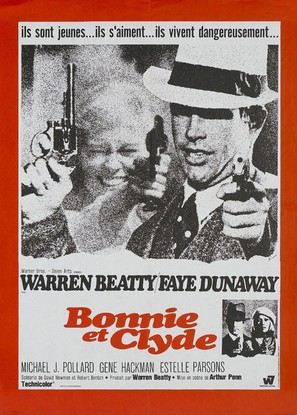 Bonnie and Clyde - French Movie Poster (thumbnail)