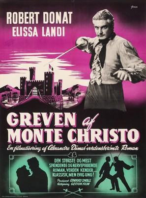 The Count of Monte Cristo - Danish Movie Poster (thumbnail)