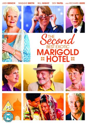 The Second Best Exotic Marigold Hotel - British DVD movie cover (thumbnail)