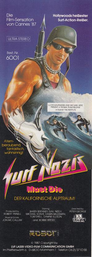 Surf Nazis Must Die - German Video release movie poster (thumbnail)