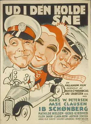 Ud i den kolde sne - Danish Movie Poster (thumbnail)