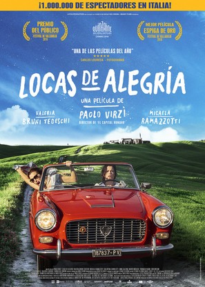 La pazza gioia - Spanish Movie Poster (thumbnail)