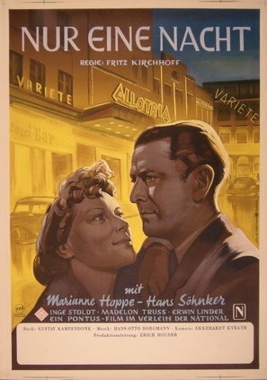 Nur eine Nacht - German Movie Poster (thumbnail)