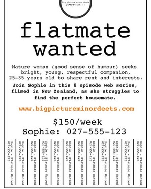 &quot;Flatmate Wanted&quot; - New Zealand Movie Poster (thumbnail)