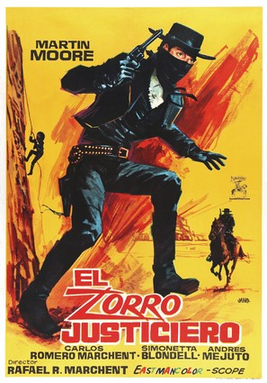 El Zorro justiciero - Spanish Movie Poster (thumbnail)