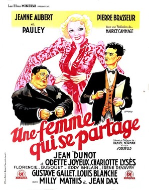Une femme qui se partage - French Movie Poster (thumbnail)
