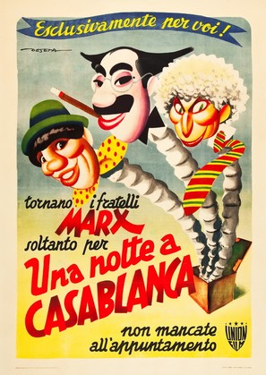 A Night in Casablanca - Italian Movie Poster (thumbnail)