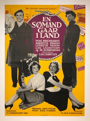 En s&oslash;mand g&aring;r i land - Danish Movie Poster (thumbnail)