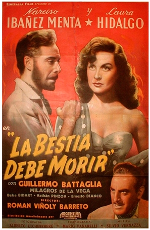 La bestia debe morir - Argentinian Movie Poster (thumbnail)