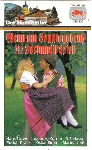 Wenn am Sonntagabend die Dorfmusik spielt - German VHS movie cover (thumbnail)