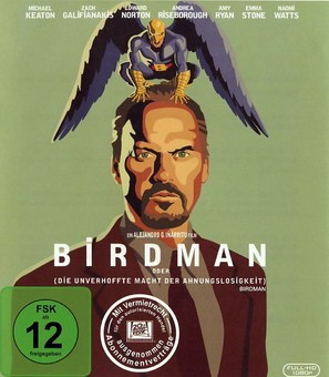 Birdman or (The Unexpected Virtue of Ignorance) - German Blu-Ray movie cover (thumbnail)