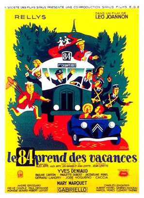 Le 84 prend des vacances - French Movie Poster (thumbnail)