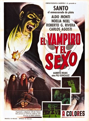 Santo en El tesoro de Dr&aacute;cula - Mexican Movie Poster (thumbnail)