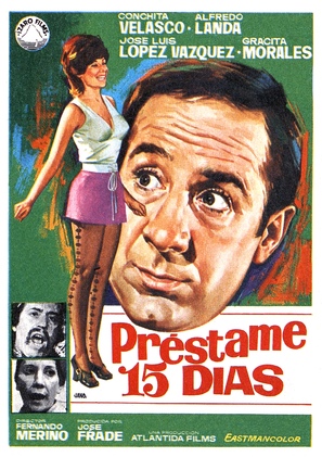 Pr&eacute;stame quince d&iacute;as - Spanish Movie Poster (thumbnail)
