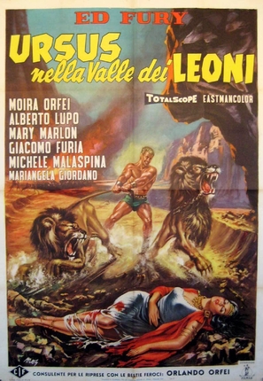Ursus nella valle dei leoni - Italian Movie Poster (thumbnail)