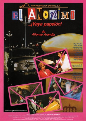El an&oacute;nimo... &iexcl;vaya papel&oacute;n! - Spanish Movie Poster (thumbnail)