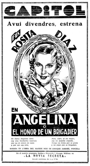 Angelina o el honor de un brigadier - Spanish poster (thumbnail)