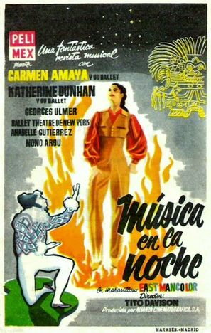 M&uacute;sica en la noche - Spanish Movie Poster (thumbnail)