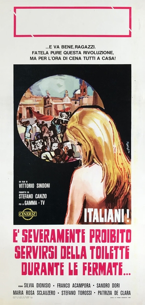 Italiani! &Egrave; severamente proibito servirsi della toilette durante le fermate - Italian Movie Poster (thumbnail)
