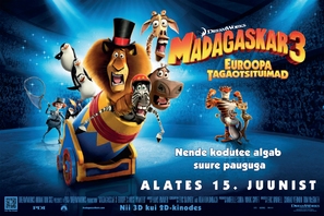 Madagascar 3: Europe&#039;s Most Wanted - Estonian Movie Poster (thumbnail)