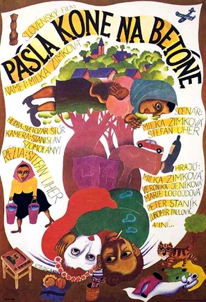 P&aacute;sla kone na bet&oacute;ne - Slovak Movie Poster (thumbnail)