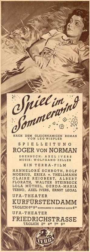 Spiel im Sommerwind - German poster (thumbnail)