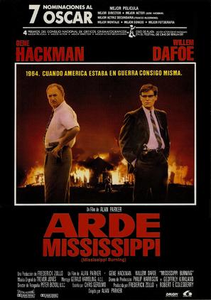 Mississippi Burning - Spanish Movie Poster (thumbnail)