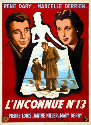 L&#039;inconnue n&deg; 13 - French Movie Poster (thumbnail)